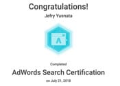 Sertifikat Ujian Google Search Jefry